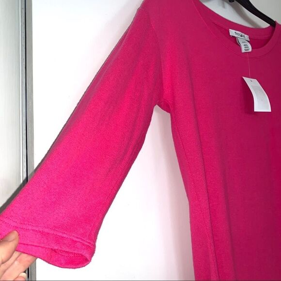 NWT White House Black Market Pink lightweight Sweater Size XXS Asymmetrical - Picture 4 of 7